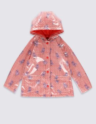 Bird Print Hooded Mac &#40;1-7 Years&#41;